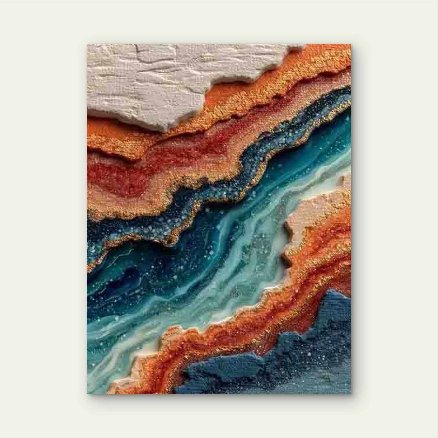 Abstract Marbling, Smoke Artwork 60x90cm Metal Print Ready to Hang
