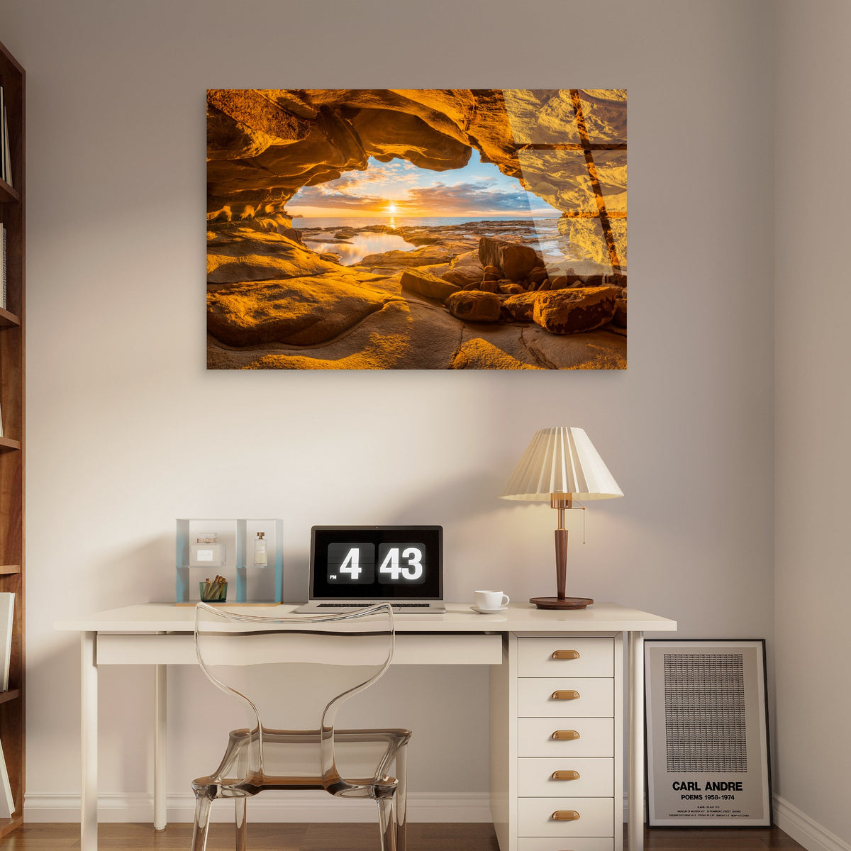 Grotto Ocean Wave Sunrise Coast View Acrylic Glass Printing Wall Art Australian Made Quality