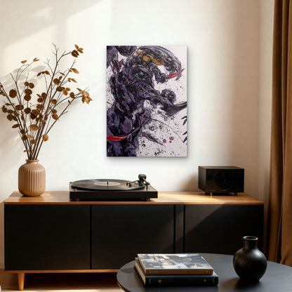 Abstract Dark Creature with Horns 60x90cm Metal Print Ready to Hang