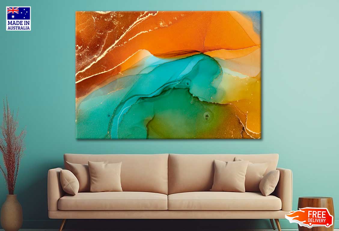 Abstract Fluid Art Painting Print 100% Australian Made