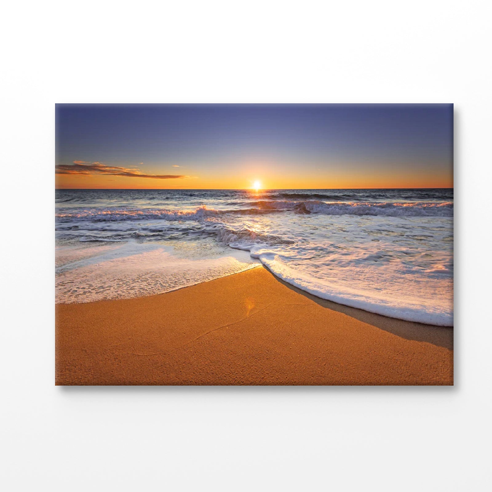 Bella Home Ocean Waves & Seashore Sunset Print Canvas Ready to hang