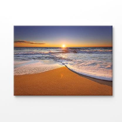 Bella Home Ocean Waves & Seashore Sunset Print Canvas Ready to hang