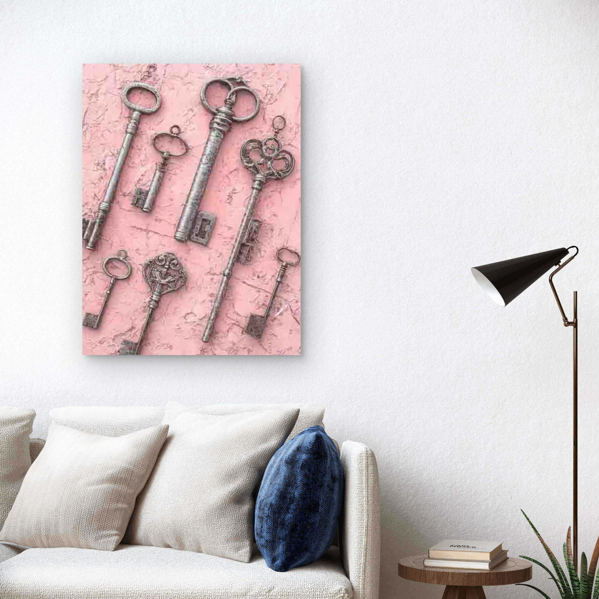 Vintage Skeleton Keys 60x90cm Metal Print Ready to Hang
