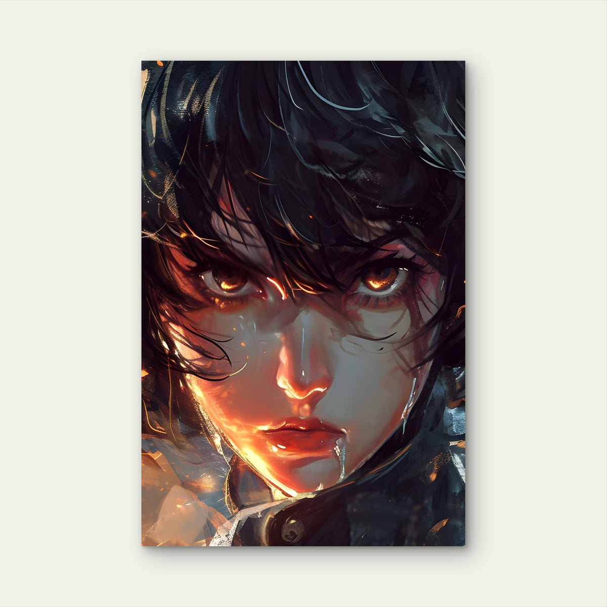 Anime Fantasy Heroine Illustration 60x90cm Metal Print Ready to Hang