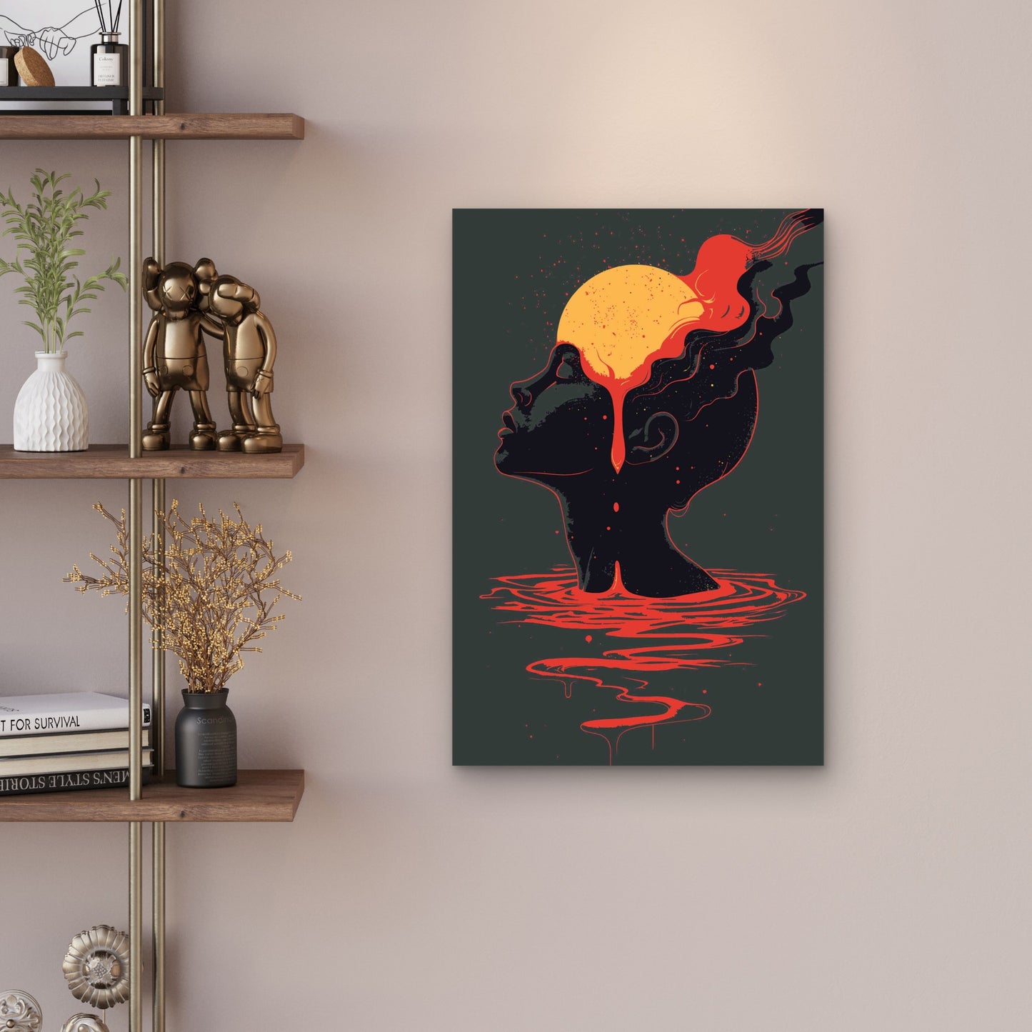 Melting Mind Metal Print Ready to Hang