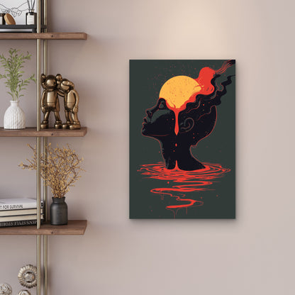 Melting Mind Metal Print Ready to Hang