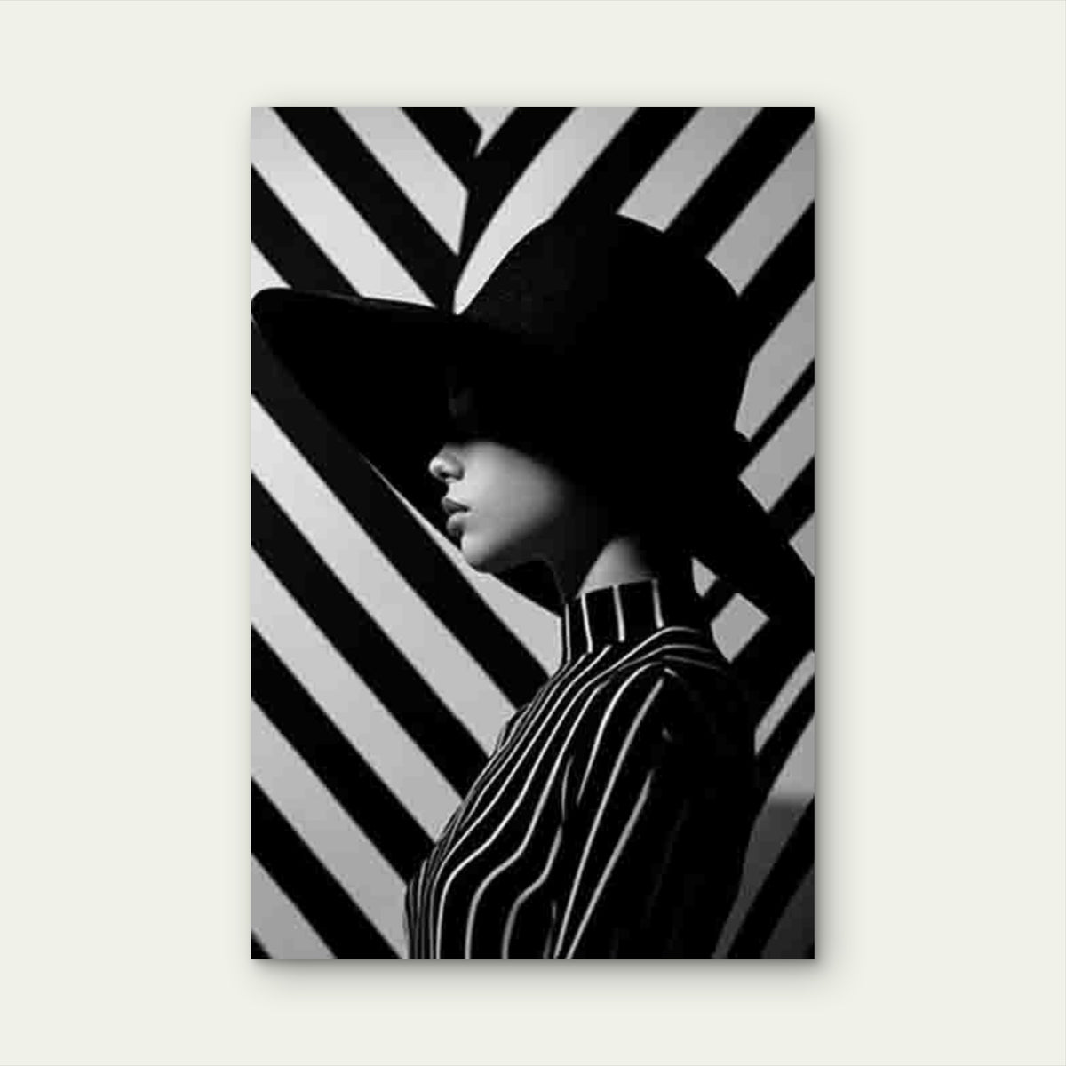 Striking Contrast in Stripes 60x90cm Metal Print Ready to Hang