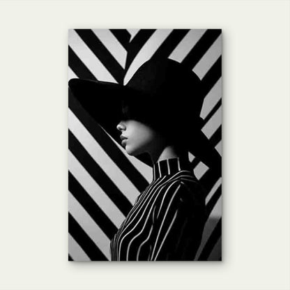 Striking Contrast in Stripes 60x90cm Metal Print Ready to Hang