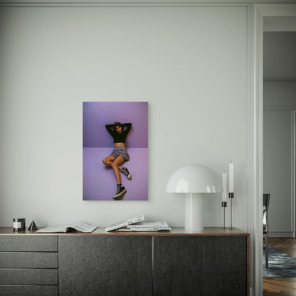 Casual Style in Purple Room Metal Print Ready to Hang