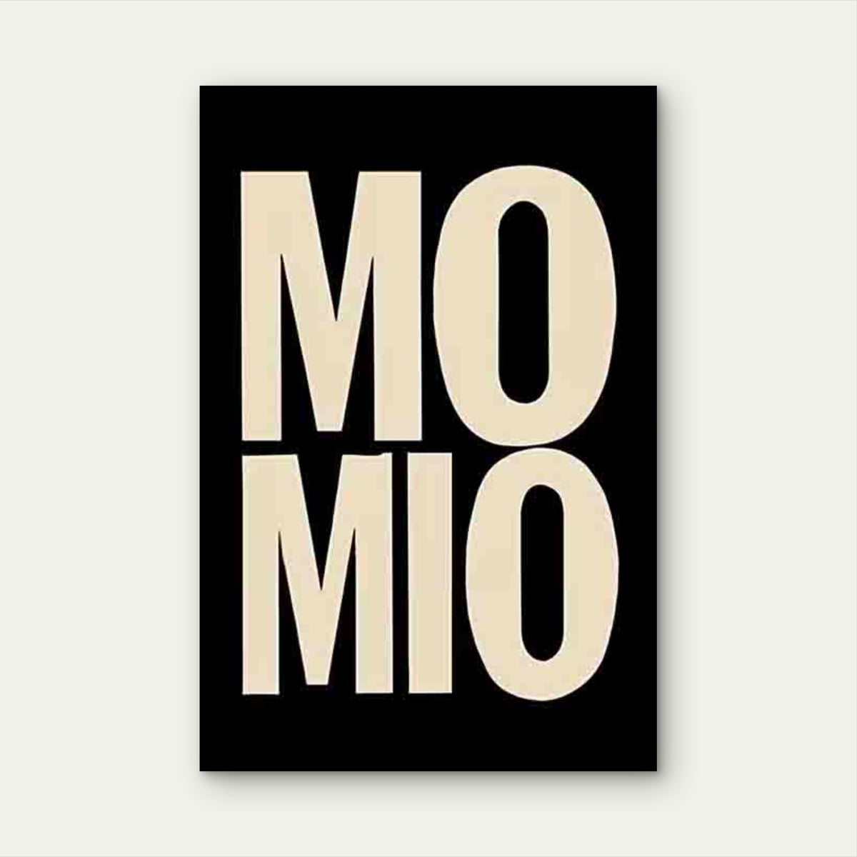 Minimalist Bold MO Lettering Metal Print Ready to Hang