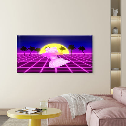 Aesthetic Cyberpunk Classical Wall Art Canvas Office Home Room Framed 120x60cm