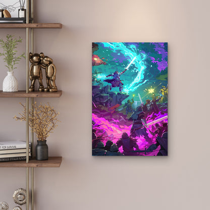 Mighty Nein In Battle Metal Print Ready to Hang