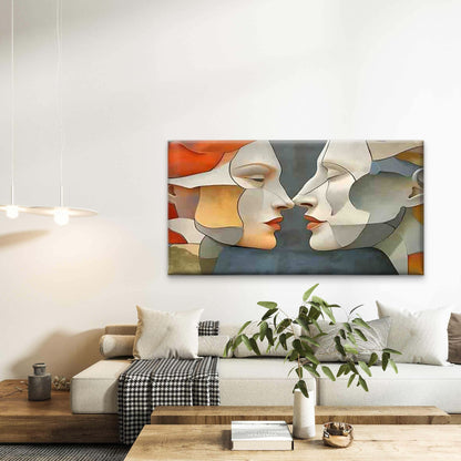 Abstract Spliced Double Face Wall Art Canvas Office Home Room Framed 120x60cm
