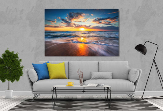 Stunning beach sunset 90x60cm Print 100% Australian Made