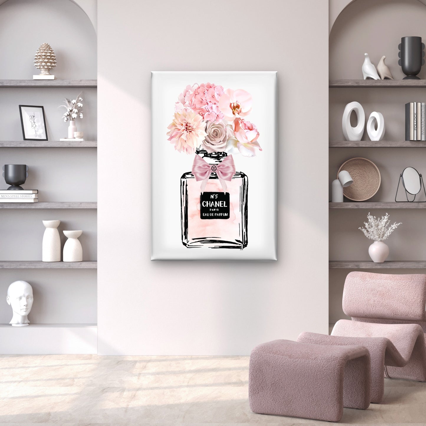 Fashion Perfume Bottle with Flowers Print 100% Australian Made