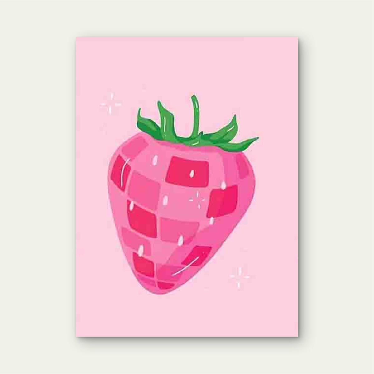 Abstract Strawberry 60x90cm Metal Print Ready to Hang
