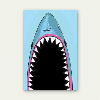 Open Mouth And Sharp Teeth Metal Print Ready to Hang