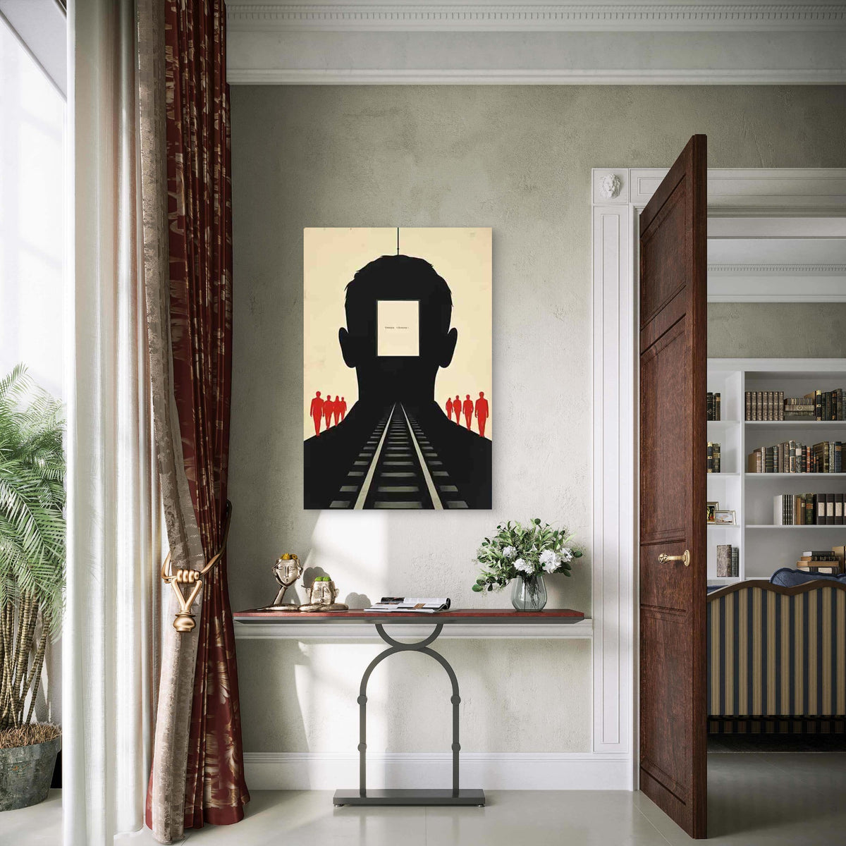 Mindful Journey Silhouette Metal Print Ready to Hang