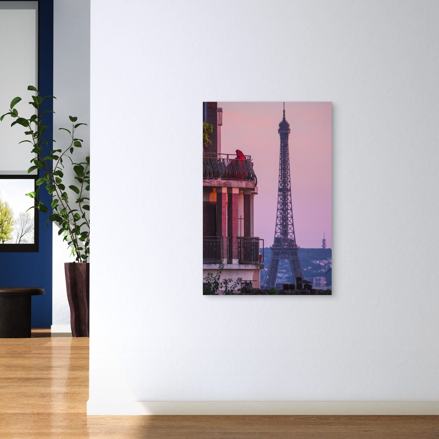 Eiffel Tower Paris France Sunset 60x90cm Metal Print Ready to Hang