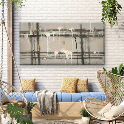 Black White Gray Abstract Grid Wall Art Canvas Office Home Room Framed 120x60cm