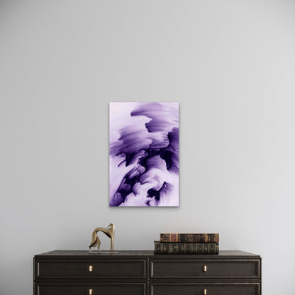 Abstract Violet Artwork 60x90cm Metal Print Ready to Hang
