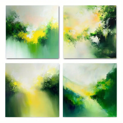 4pcs  Abstract color stitching Perfect    Wall Art Canvas Framed