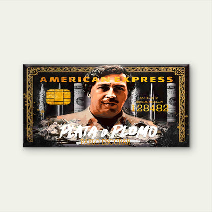 Cartel Boss Card Money Print Wall Art Canvas Office Home Room Framed 120x60cm