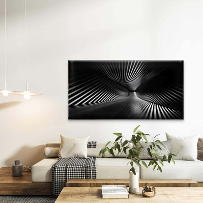 Futuristic Tunnel Pattern Wall Art Canvas Office Home Room Framed 120x60cm