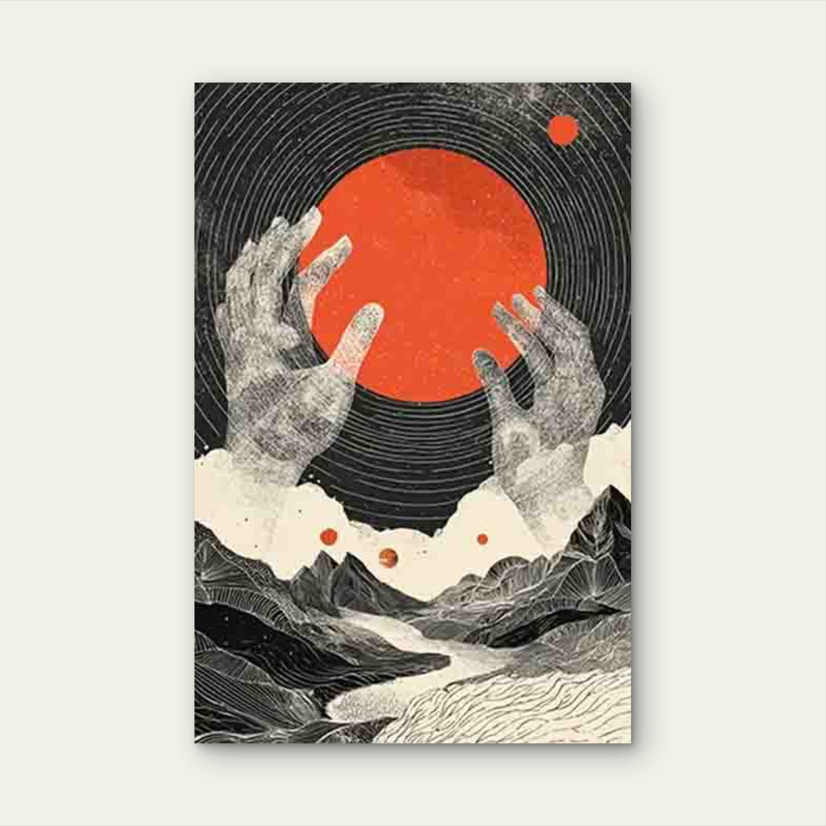 Cosmic Hands of Creation Metal Print Ready to Hang