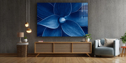 Blue Flower Closeup UV Direct Aluminum Print Australian Made Quality