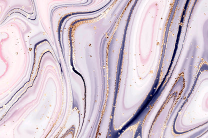 Purple Pink Marble Stone Gold Splatter Wall Art Decor 100% Australian Made