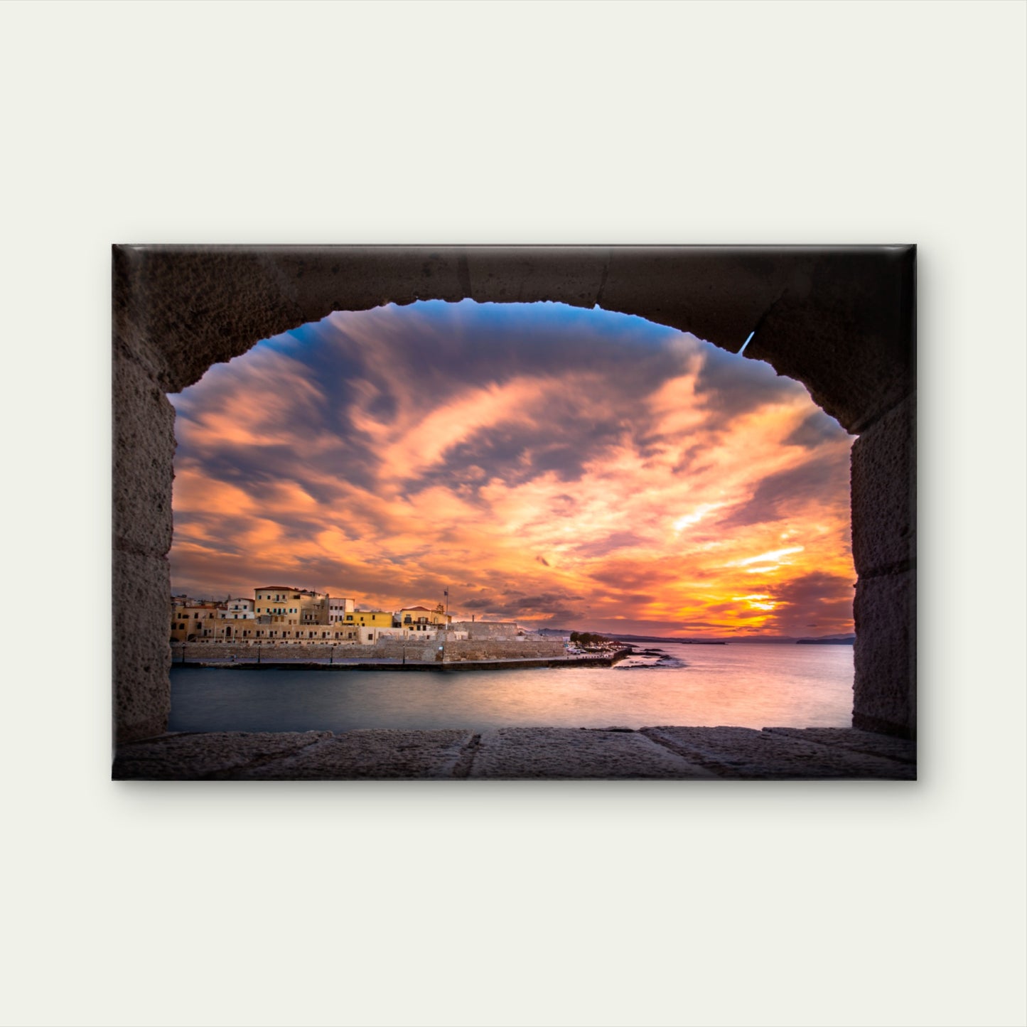 Chania Crete Greece Sunset Wall Art Decor 100% Australian Made - Bella Home Decor