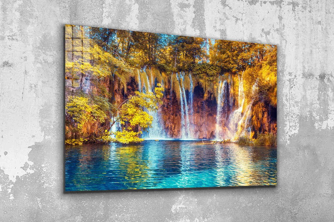 Paradise Waterfall View UV Direct Aluminum Print Australian Made Quality