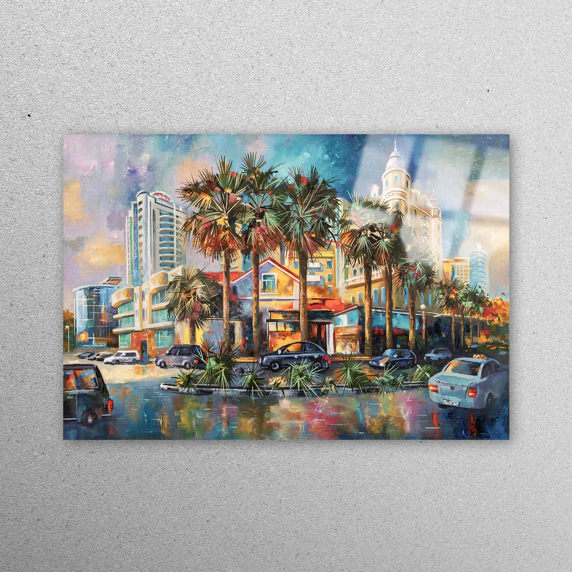 After Rain Cityscape Acrylic Glass Print Tempered Glass Wall Art 100% Made in Australia Ready to Hang