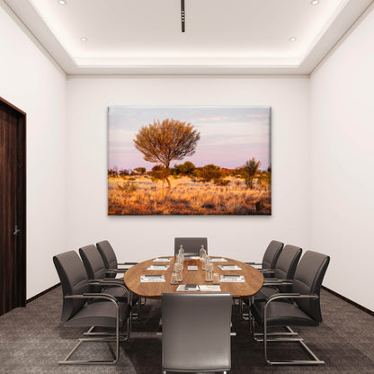 Mulga Tree at Sunset Australia Wall Art Decor 100% Australian Made