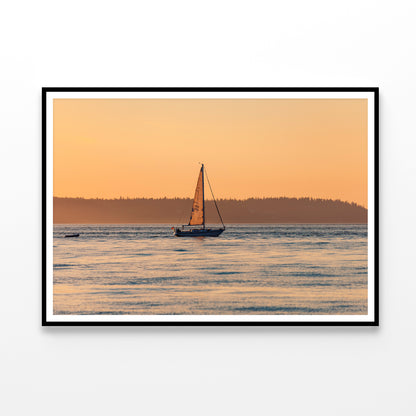 Boat on Seashore View Home Decor Premium Quality Poster Print Choose Your Sizes