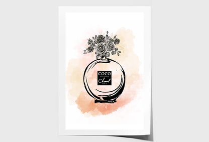 Black Shade Perfume Wall Art Limited Edition High Quality Print Unframed Roll Canvas None