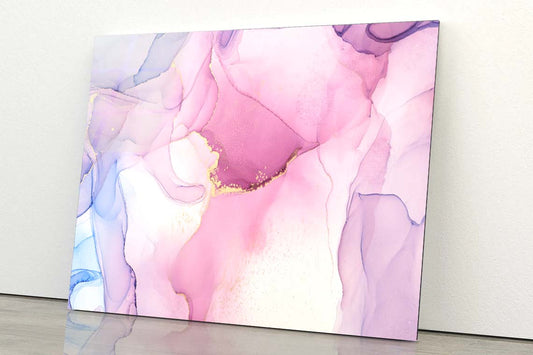 Pink & Purple Abstract Acrylic Glass Print Tempered Glass Wall Art 100% Made in Australia Ready to Hang