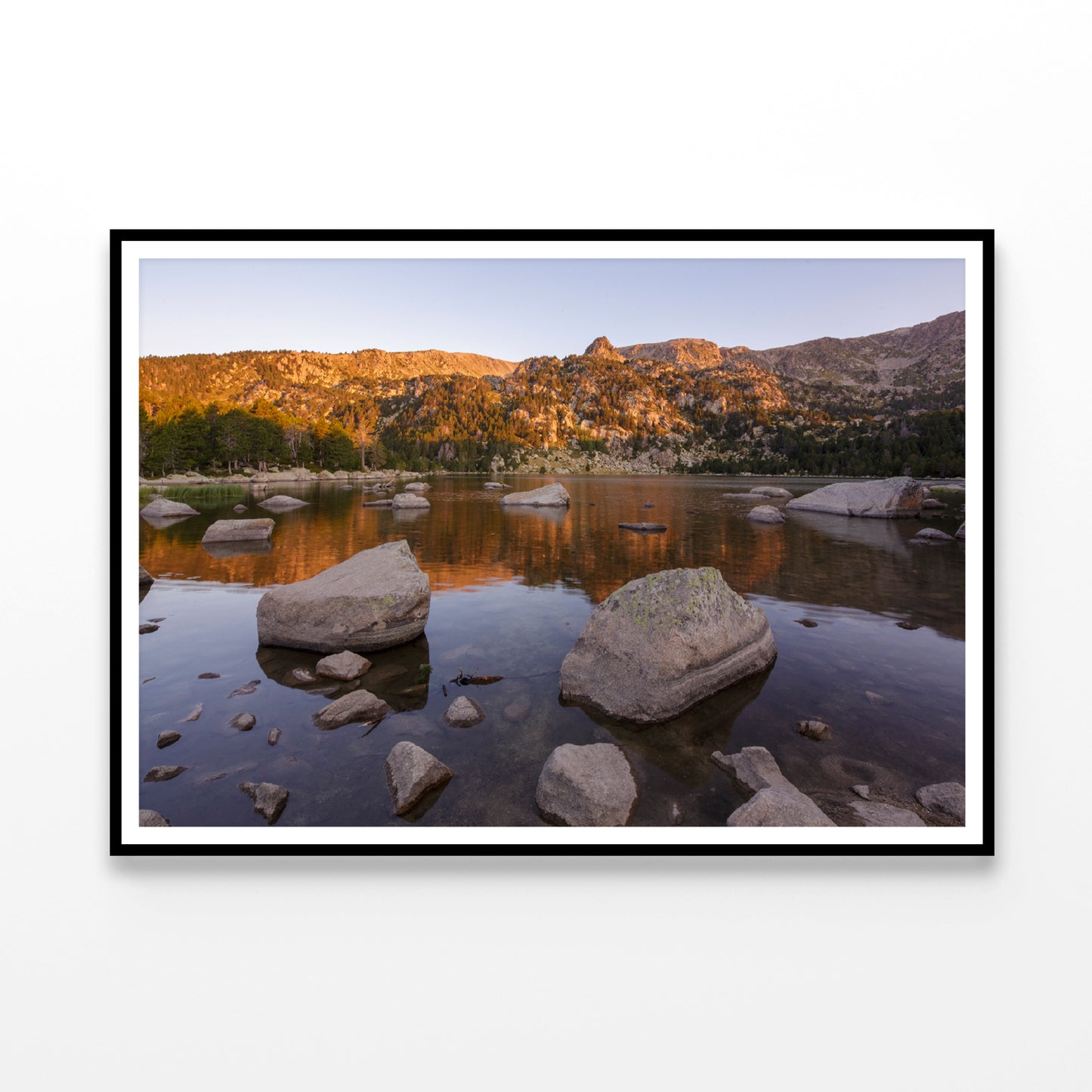 A Lake Surrounded By Rocks and Trees Home Decor Premium Quality Poster Print Choose Your Sizes