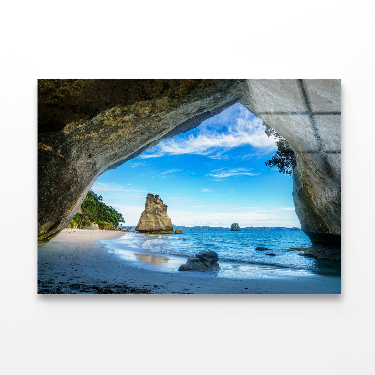 Cathedral Cove Beach New Zealand Acrylic Glass Print Tempered Glass Wall Art 100% Made in Australia Ready to Hang