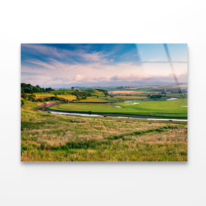 River Aln Meanders Past Mount Pleasant Acrylic Glass Print Tempered Glass Wall Art 100% Made in Australia Ready to Hang