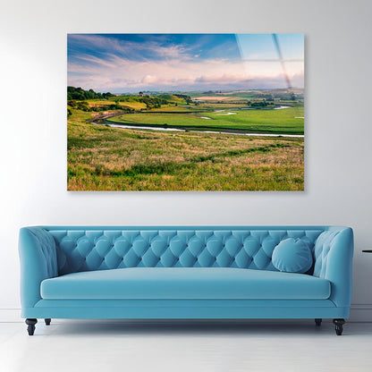 River Aln Meanders Past Mount Pleasant Acrylic Glass Print Tempered Glass Wall Art 100% Made in Australia Ready to Hang