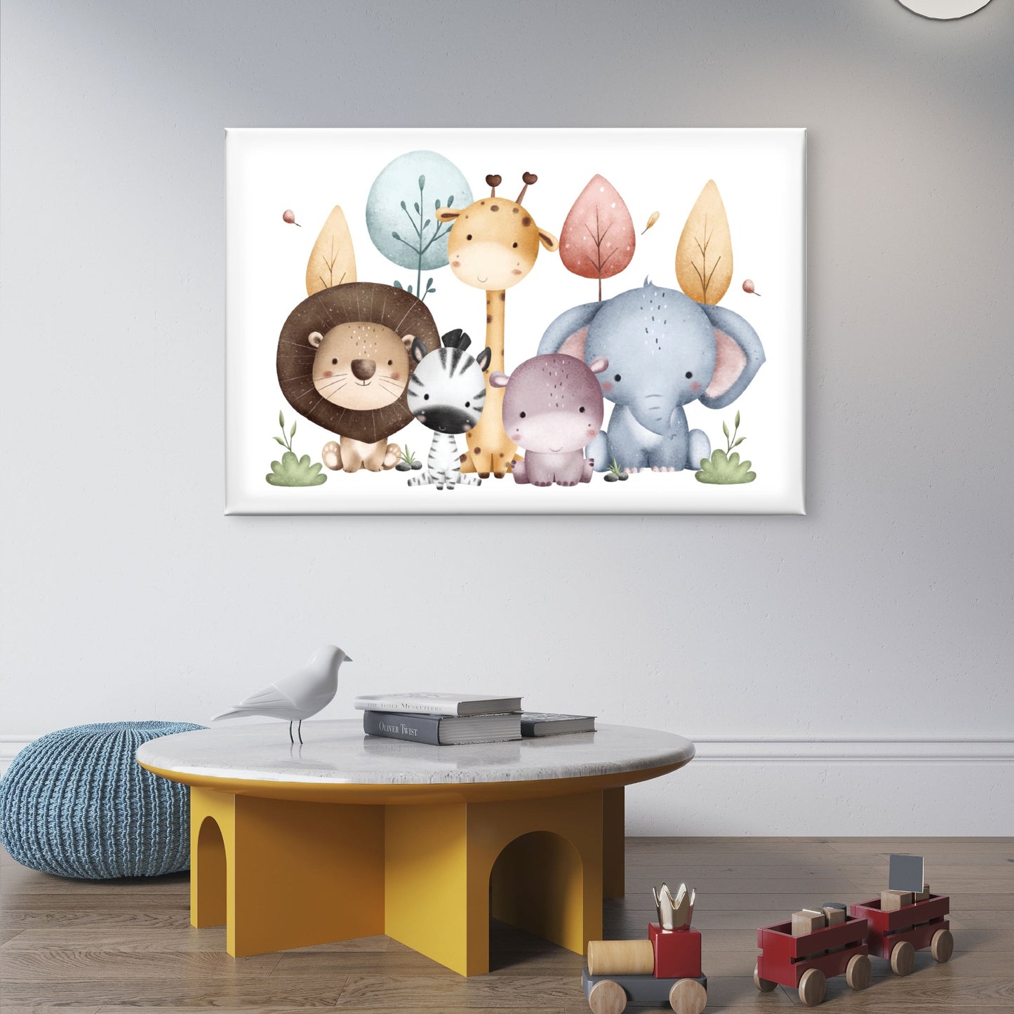 Cute Nursery Safari Animals Wall Art Decor 100% Australian Made - Bella Home Decor