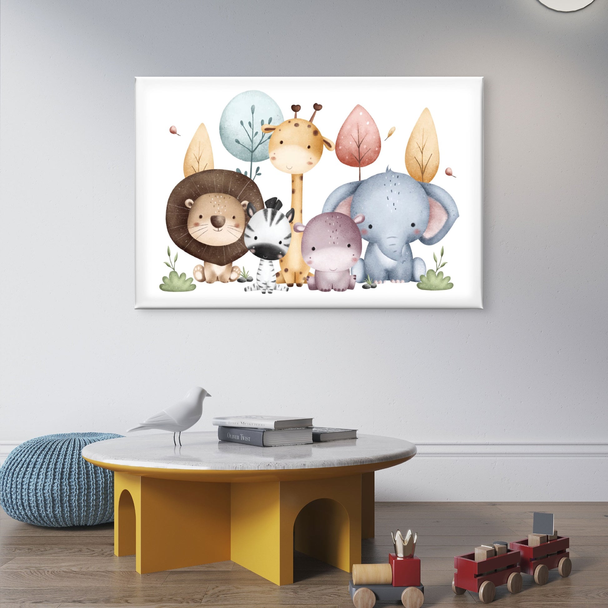 Cute Nursery Safari Animals Wall Art Decor 100% Australian Made - Bella Home Decor