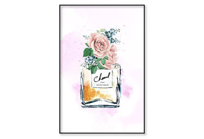 Luxury Yellow Colored Perfume Wall Art Limited Edition High Quality Print Canvas Box Framed Black