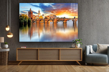 Bridge & City Sunset UV Direct Aluminum Print Australian Made Quality