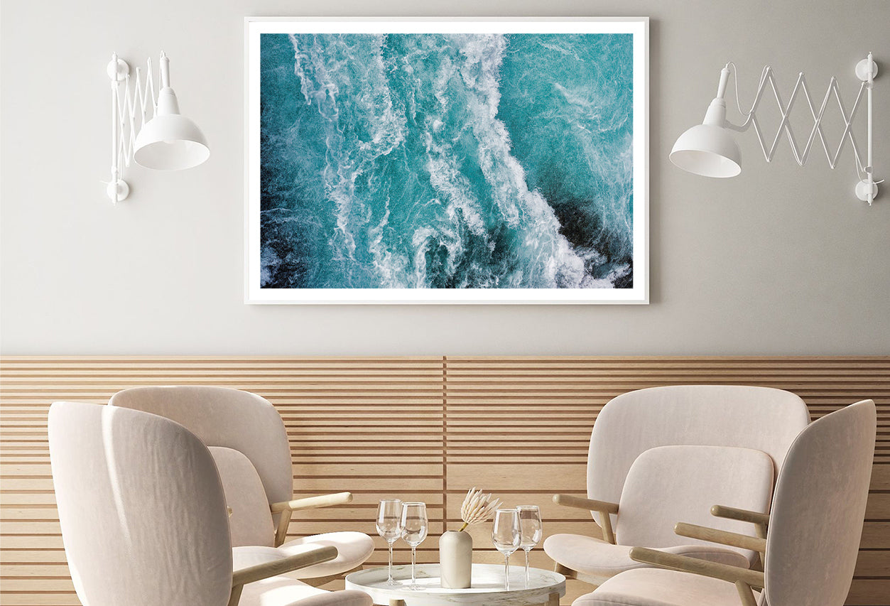 Close-Up of a Wave in the Ocean Home Decor Premium Quality Poster Print Choose Your Sizes