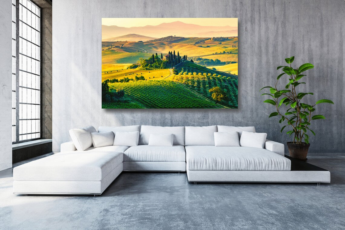 Tuscany Italy Acrylic Glass Print Tempered Glass Wall Art 100% Made in Australia Ready to Hang