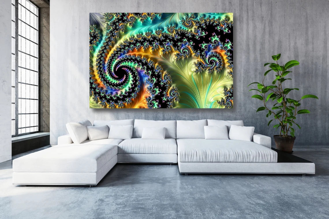 Fractal Abstract Art UV Direct Aluminum Print Australian Made Quality