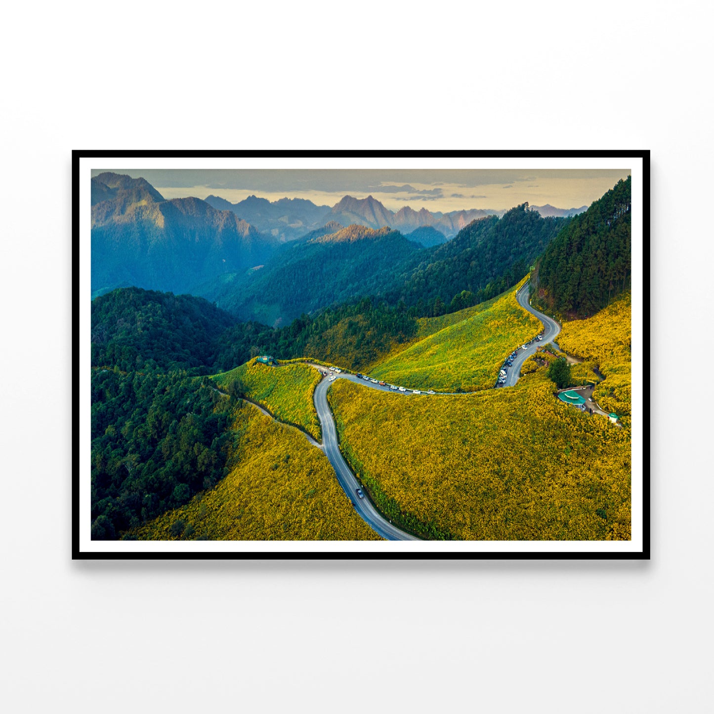 Scenic Mountain Road Winding Through Mountains Home Decor Premium Quality Poster Print Choose Your Sizes